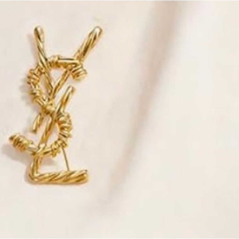 YSL Gold Brooch